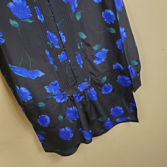4/$25 Larry Levine Floral Tunic Top women's Size M - Picture 5 of 12